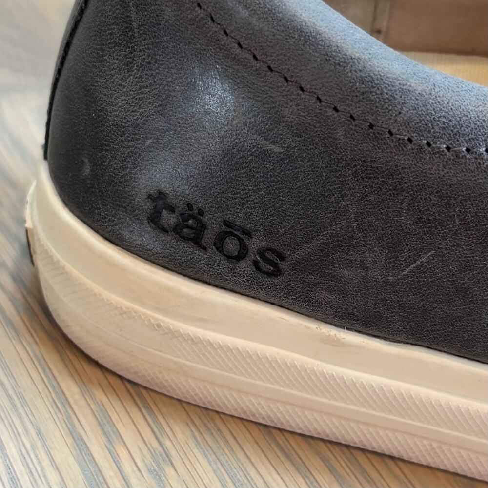 Taos Twin Gore Lux Leather Comfort Sneakers Slip On Steel Gray Womens 10 - Picture 7 of 11